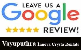 Google review for Vayuputhra cabs
